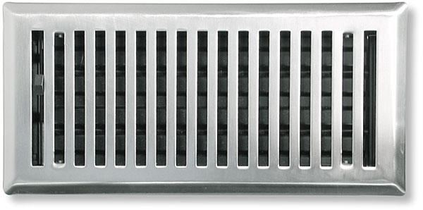 mission vent cover in brushed nickel