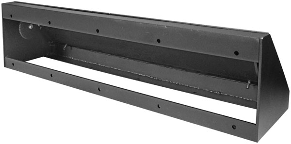back view metal baseboard vent cover