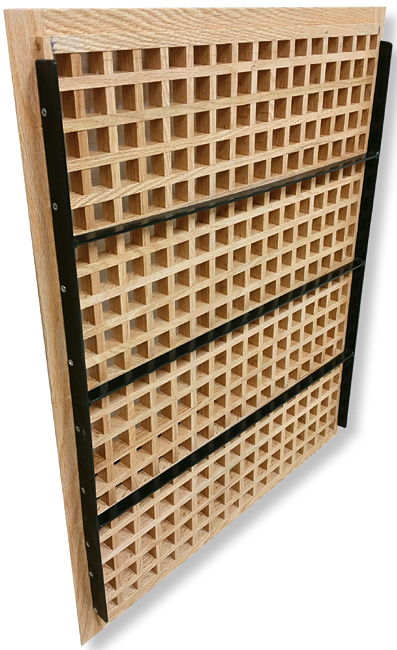 Eggcrate vent cover with metal bracing