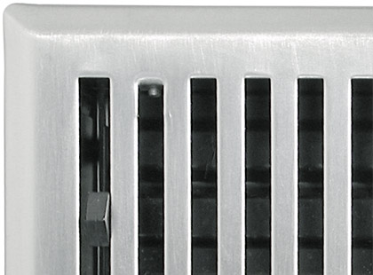mission vent cover in brushed nickel closeup