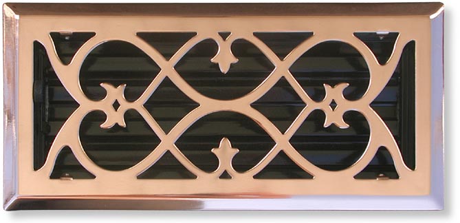 summit vent cover in polished copper