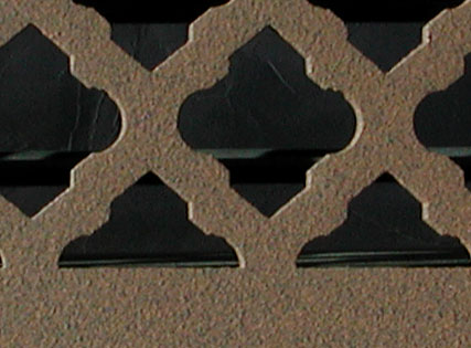 keyhole vent cover top view closeup
